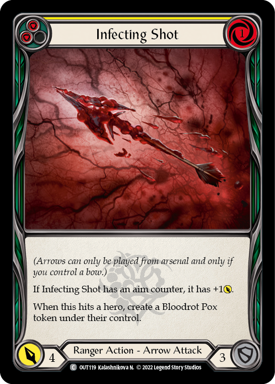 Infecting Shot (Yellow) [OUT119] (Outsiders)  Rainbow Foil | Webway Games