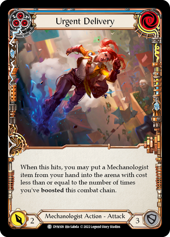Urgent Delivery (Blue) [DYN109] (Dynasty)  Rainbow Foil | Webway Games