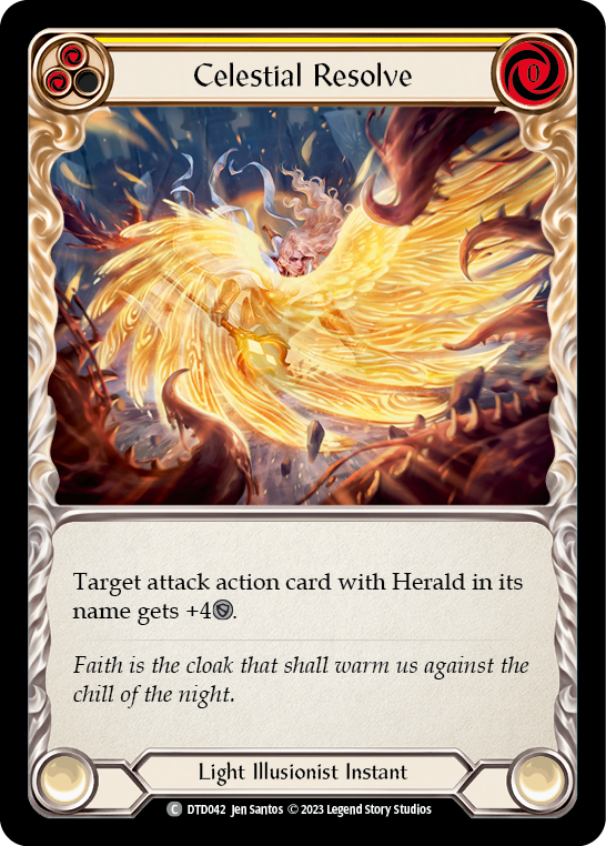 Celestial Resolve (Yellow) [DTD042] (Dusk Till Dawn)  Rainbow Foil | Webway Games
