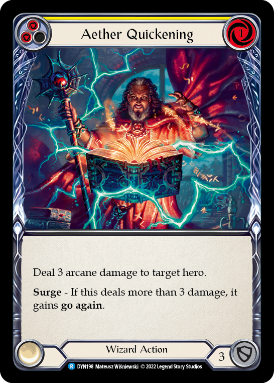 Aether Quickening (Yellow) [DYN198] (Dynasty)  Rainbow Foil | Webway Games