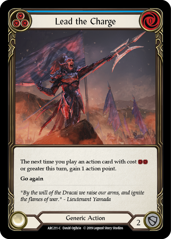 Lead the Charge (Blue) [ARC211-C] (Arcane Rising)  1st Edition Normal | Webway Games