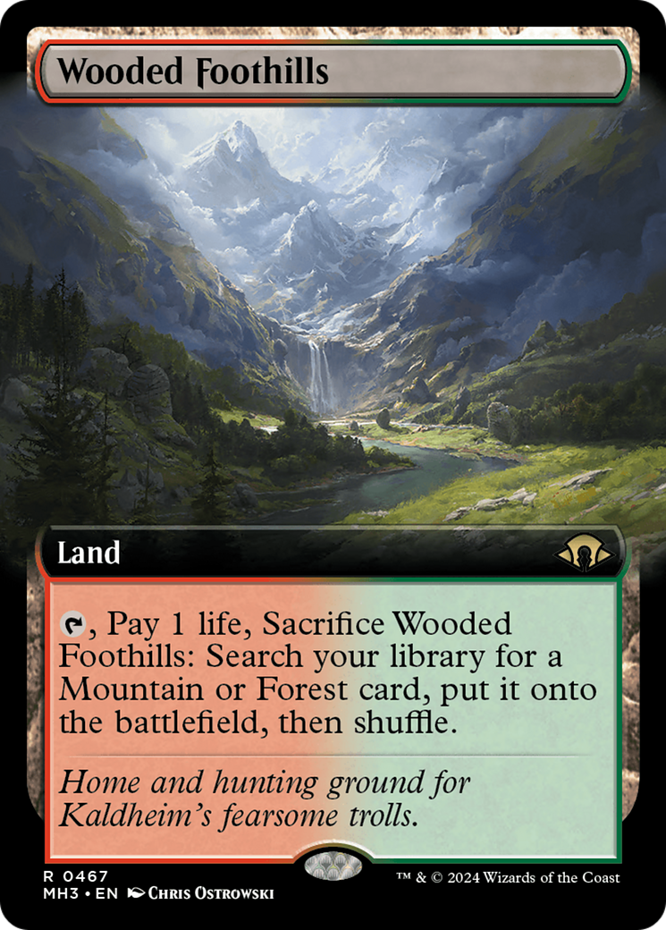 Wooded Foothills (Extended Art) [Modern Horizons 3] | Webway Games