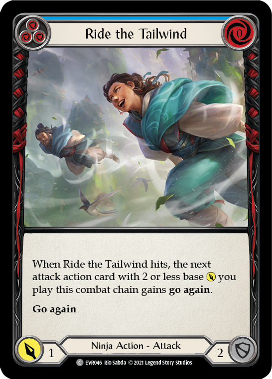Ride the Tailwind (Blue) [EVR046] (Everfest)  1st Edition Rainbow Foil | Webway Games