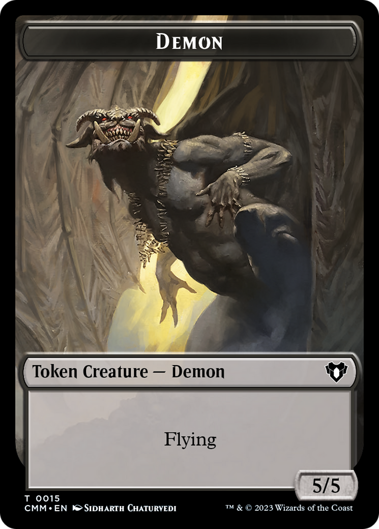 Demon Token [Commander Masters Tokens] | Webway Games