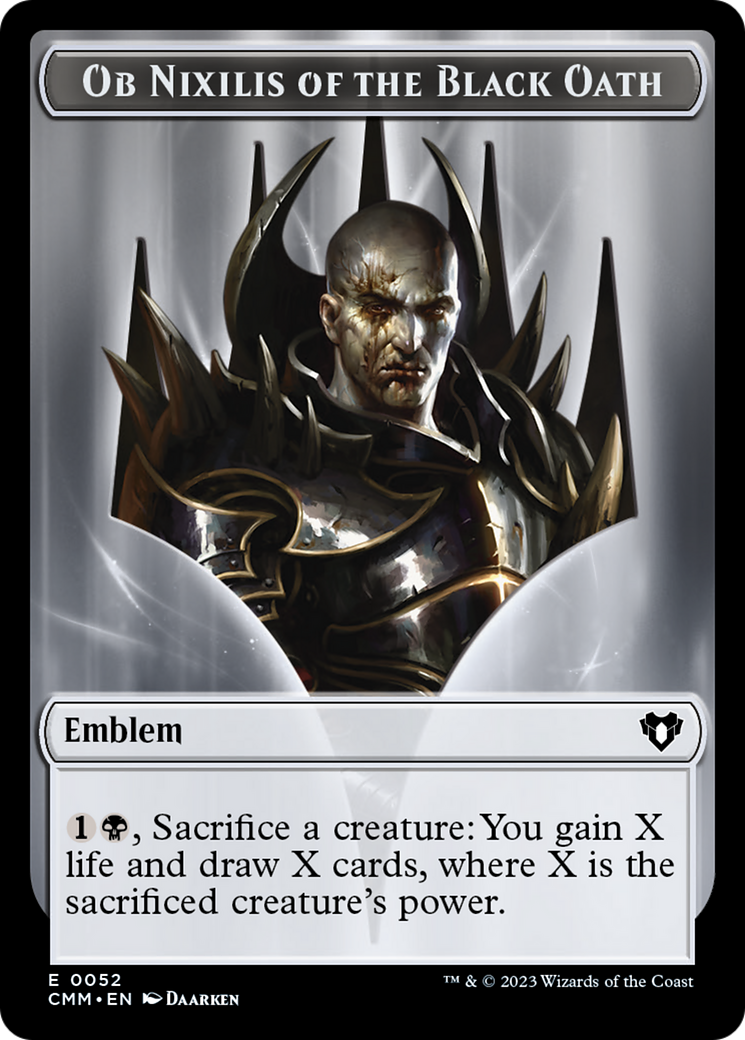 Ob Nixilis of the Black Oath Emblem [Commander Masters Tokens] | Webway Games