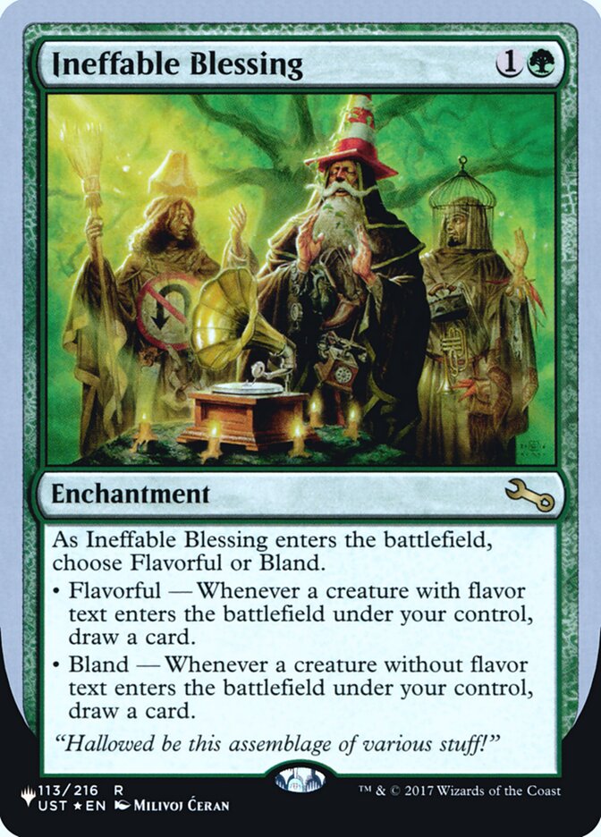 Ineffable Blessing (Flavorful) (Unfinity Foil Edition) [The List] | Webway Games