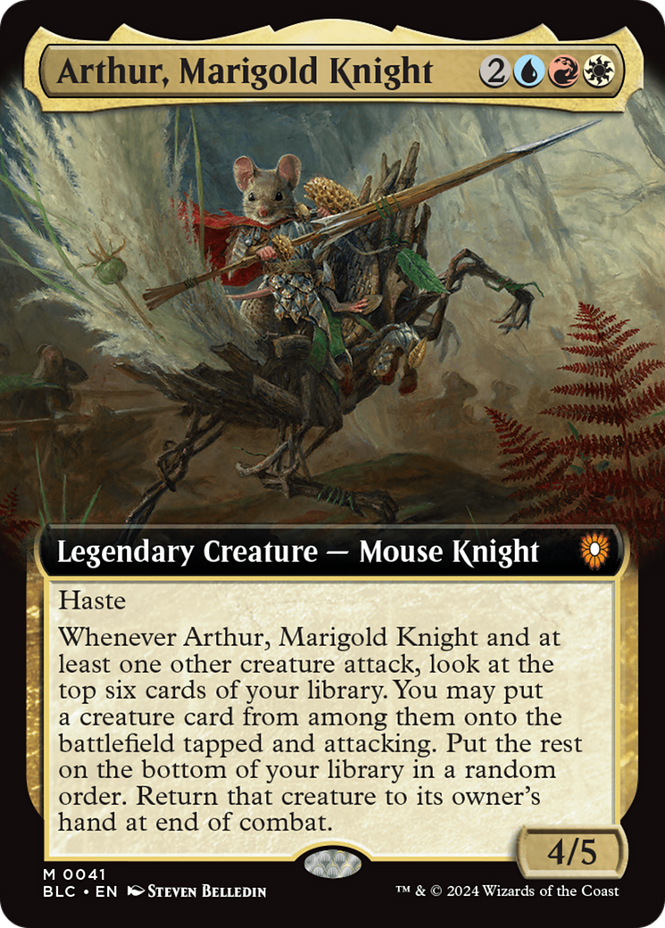 Arthur, Marigold Knight (Extended Art) [Bloomburrow Commander] | Webway Games
