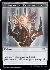 Elemental (9) // Wrenn and Realmbreaker Emblem Double-Sided Token [March of the Machine Tokens] | Webway Games
