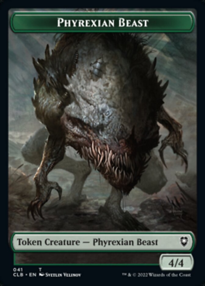 Phyrexian Beast // Wurm Double-Sided Token [Commander Legends: Battle for Baldur's Gate Tokens] | Webway Games