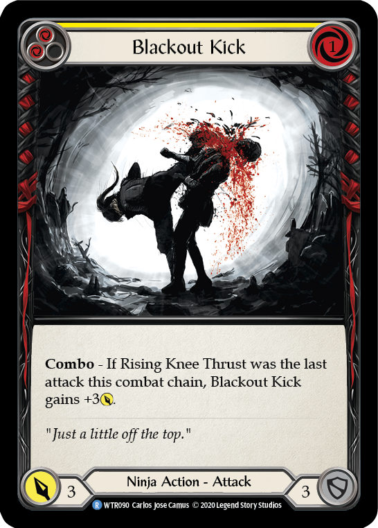 Blackout Kick (Yellow) [U-WTR090] (Welcome to Rathe Unlimited)  Unlimited Rainbow Foil | Webway Games