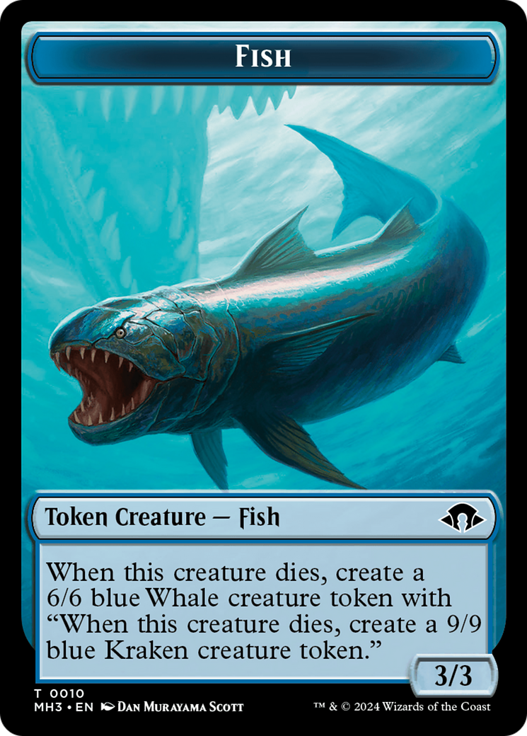 Eldrazi Spawn // Fish Double-Sided Token [Modern Horizons 3 Tokens] | Webway Games