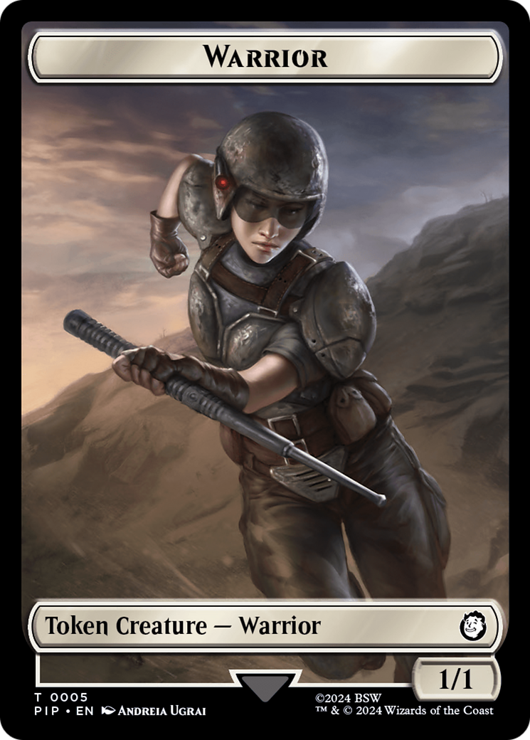Radiation // Warrior Double-Sided Token [Fallout Tokens] | Webway Games