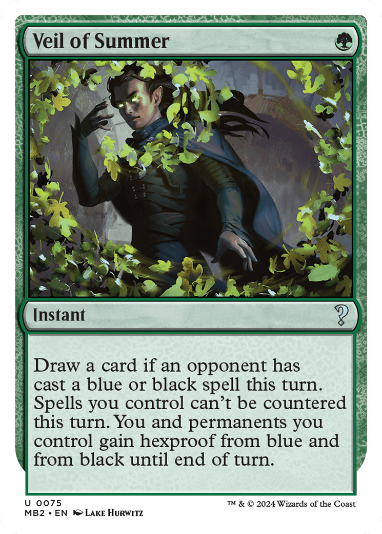Veil of Summer (White Border) [Mystery Booster 2] | Webway Games