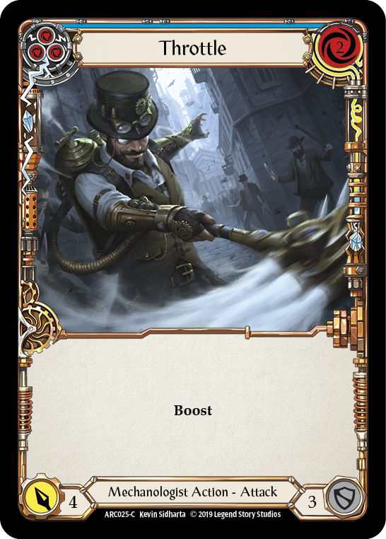 Throttle (Blue) [ARC025-C] (Arcane Rising)  1st Edition Rainbow Foil | Webway Games