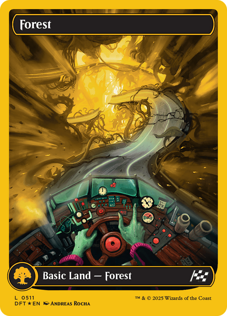 Forest (0511) (First-Place Foil) [Aetherdrift] | Webway Games