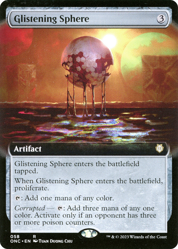 Glistening Sphere (Extended Art) [Phyrexia: All Will Be One Commander] | Webway Games