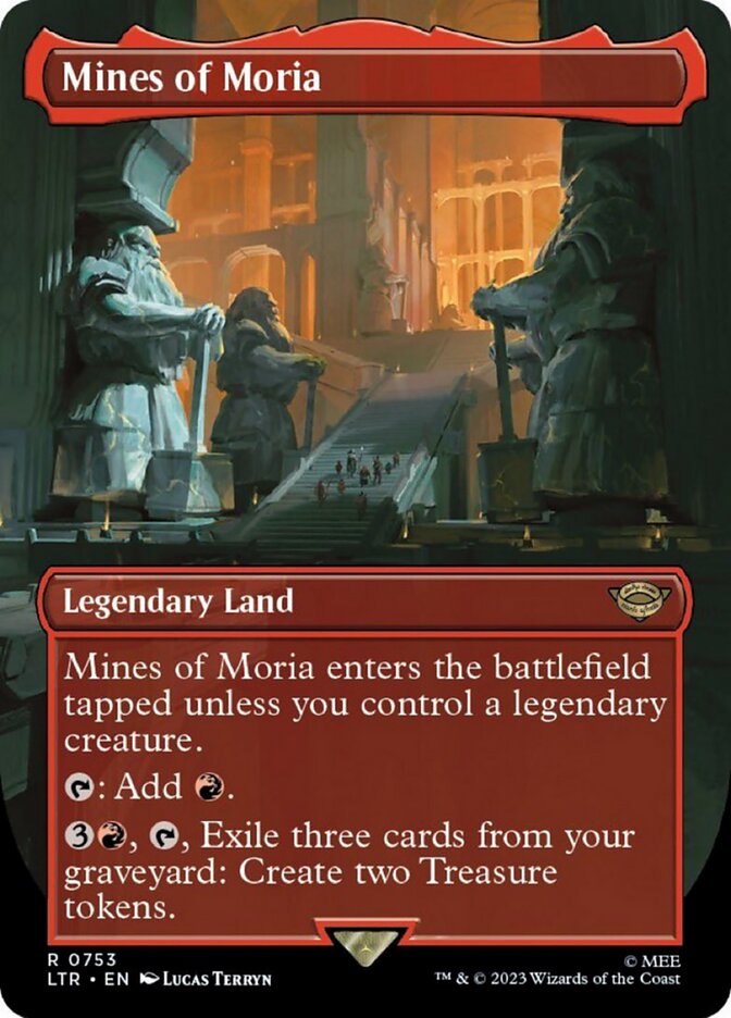 Mines of Moria (Borderless Alternate Art) (Surge Foil) (753) [The Lord of the Rings: Tales of Middle-Earth] | Webway Games