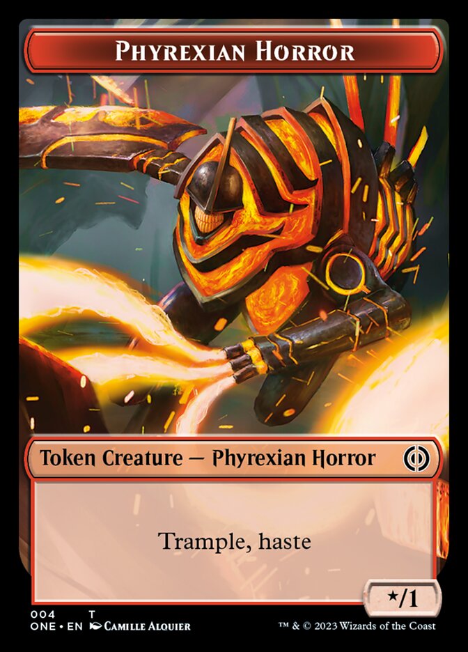 Phyrexian Mite (011) // Phyrexian Horror (004) Double-Sided Token [Phyrexia: All Will Be One Tokens] | Webway Games