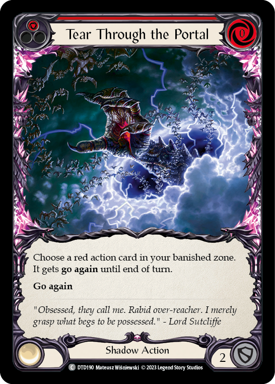 Tear Through the Portal (Red) [DTD190] (Dusk Till Dawn)  Rainbow Foil | Webway Games