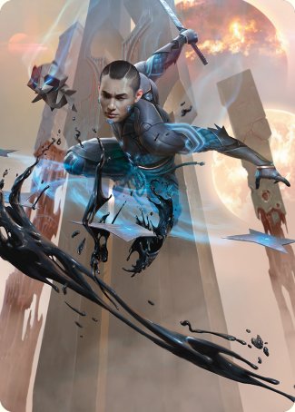 Kaito, Dancing Shadow Art Card [Phyrexia: All Will Be One Art Series] | Webway Games