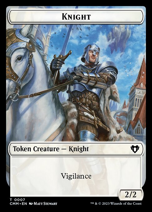 Treasure // Knight Double-Sided Token [Commander Masters Tokens] | Webway Games