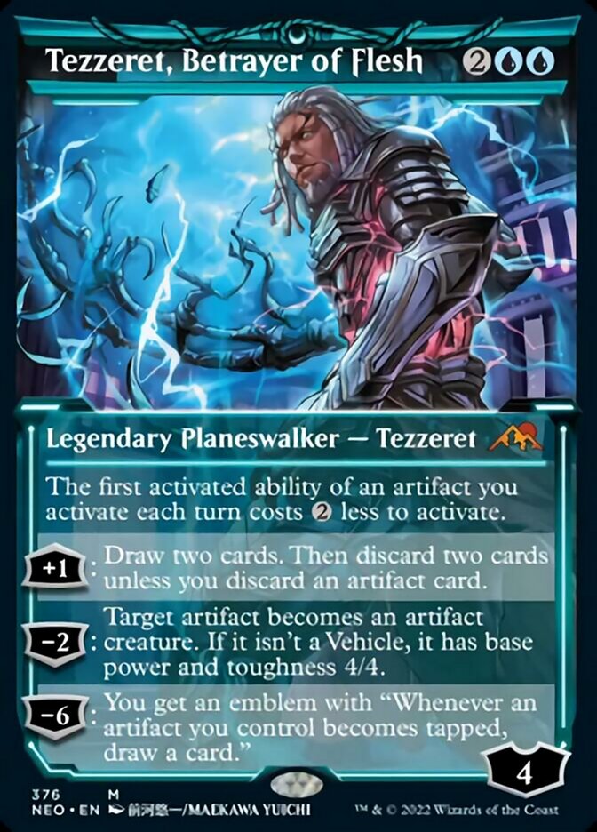 Tezzeret, Betrayer of Flesh (Showcase Soft Glow) [Kamigawa: Neon Dynasty] | Webway Games