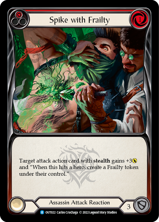Spike with Frailty (Red) [OUT022] (Outsiders)  Rainbow Foil | Webway Games