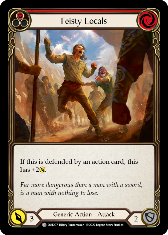 Feisty Locals (Red) [OUT207] (Outsiders)  Rainbow Foil | Webway Games