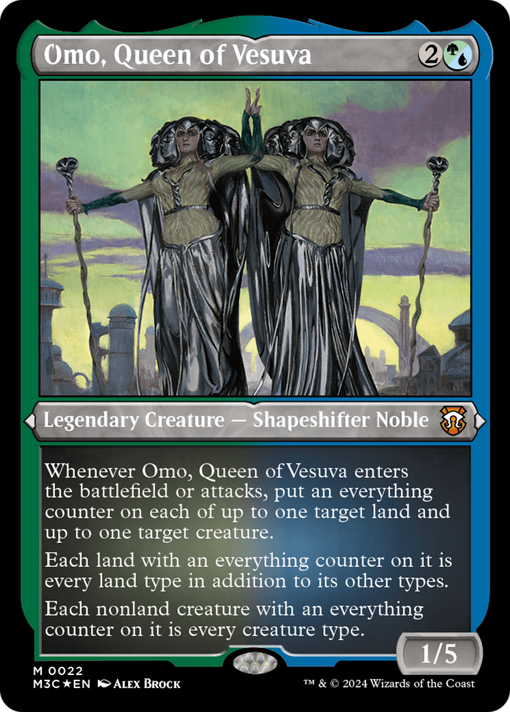 Omo, Queen of Vesuva (Foil Etched) [Modern Horizons 3 Commander] | Webway Games