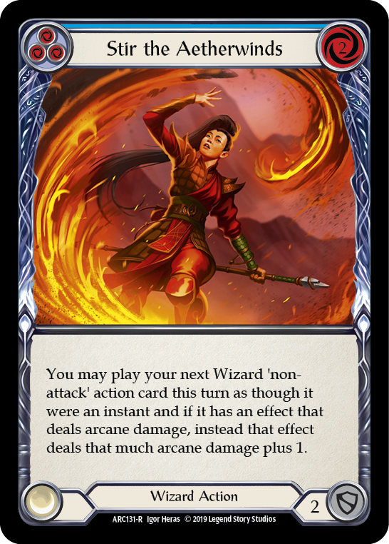 Stir the Aetherwinds (Blue) [ARC131-R] (Arcane Rising)  1st Edition Normal | Webway Games