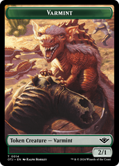 Treasure // Varmint Double-Sided Token [Outlaws of Thunder Junction Tokens] | Webway Games