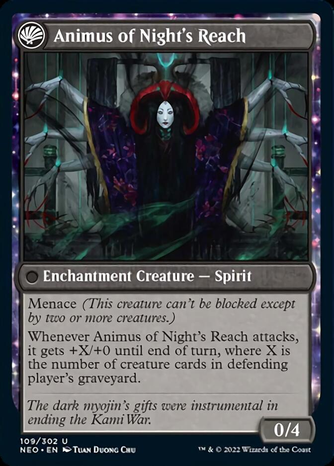 The Long Reach of Night // Animus of Night's Reach [Kamigawa: Neon Dynasty] | Webway Games