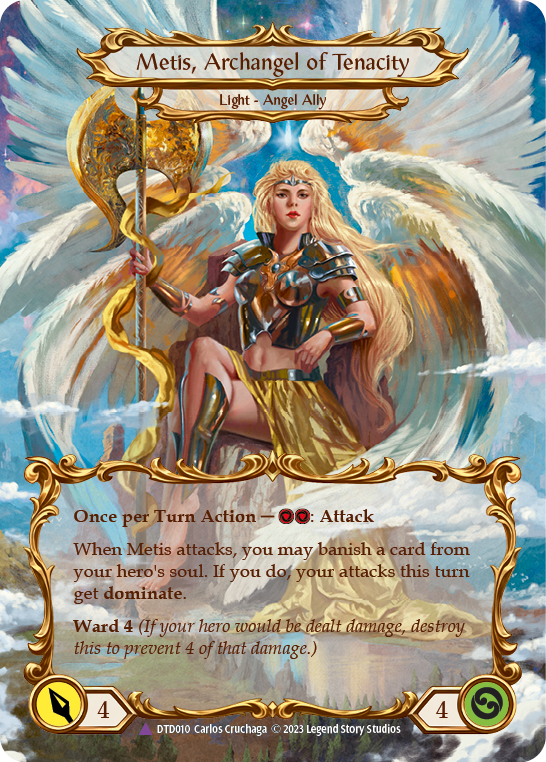 Figment of Tenacity // Metis, Archangel of Tenacity (Marvel) [DTD010] (Dusk Till Dawn)  Cold Foil | Webway Games