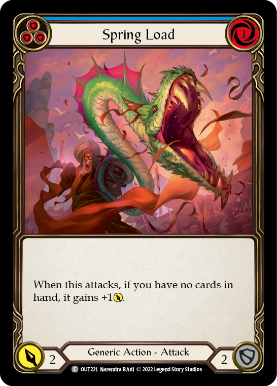 Spring Load (Blue) [OUT221] (Outsiders)  Rainbow Foil | Webway Games