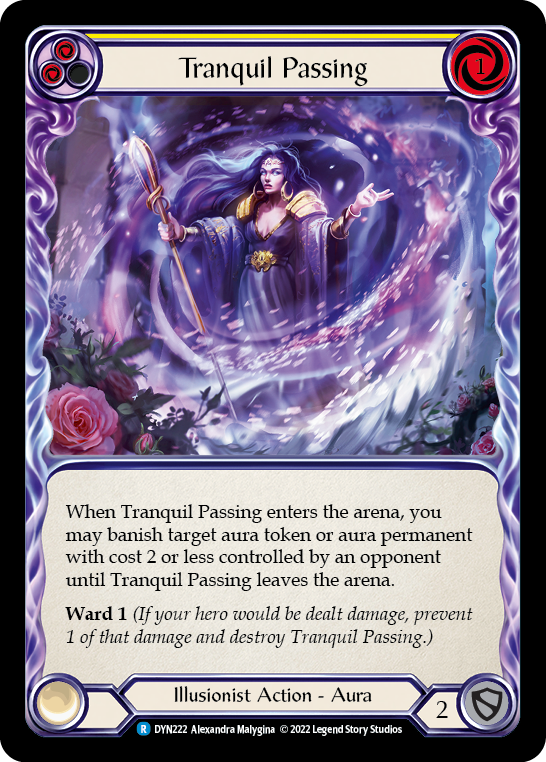 Tranquil Passing (Yellow) [DYN222] (Dynasty)  Rainbow Foil | Webway Games