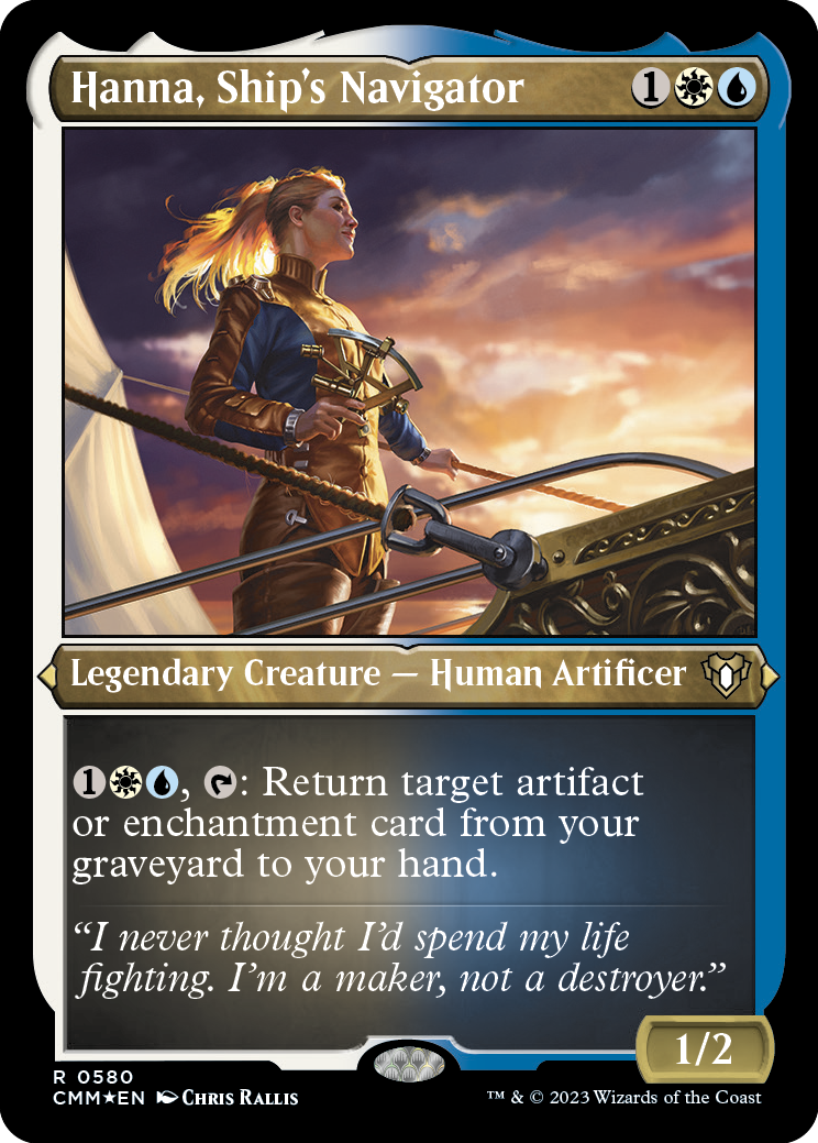 Hanna, Ship's Navigator (Foil Etched) [Commander Masters] | Webway Games