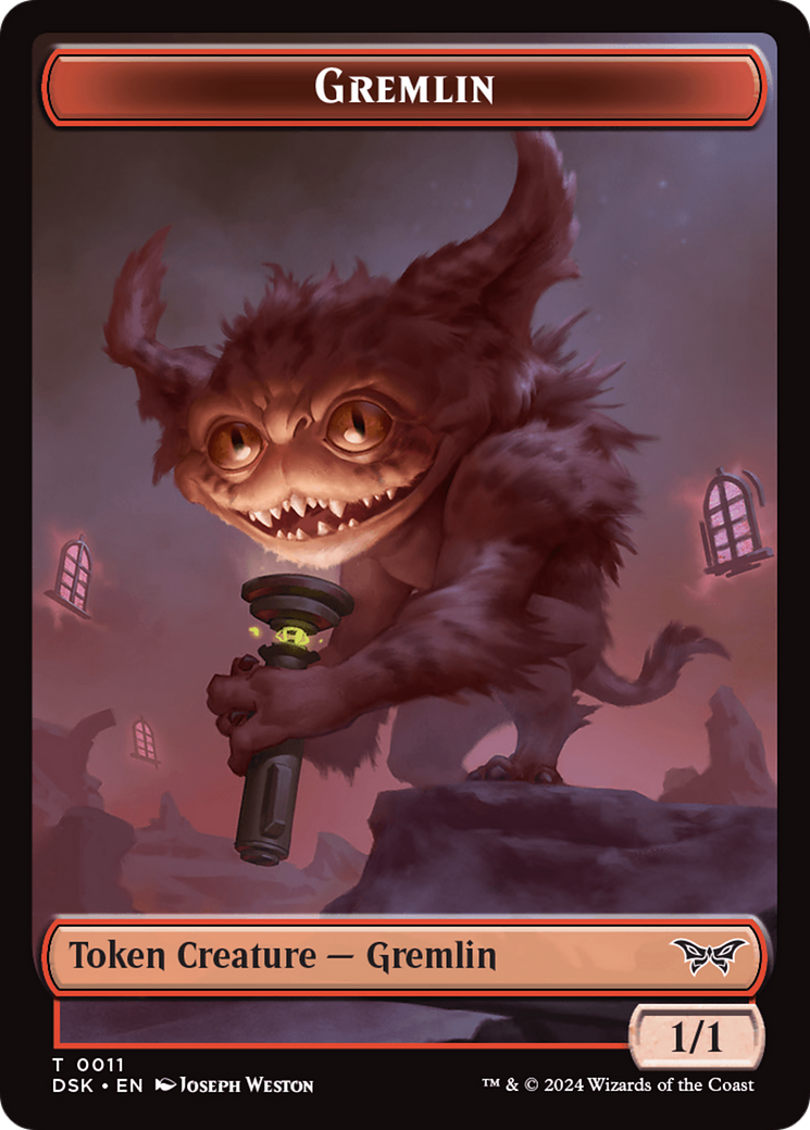 Gremlin // Manifest Double-Sided Token [Duskmourn: House of Horror Tokens] | Webway Games
