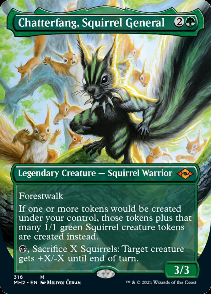 Chatterfang, Squirrel General (Borderless Alternate Art) [Modern Horizons 2] | Webway Games