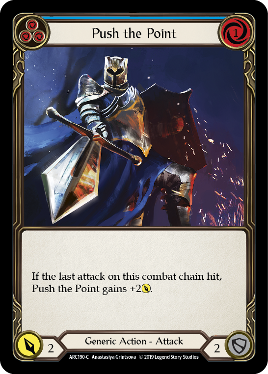 Push the Point (Blue) [ARC190-C] (Arcane Rising)  1st Edition Rainbow Foil | Webway Games