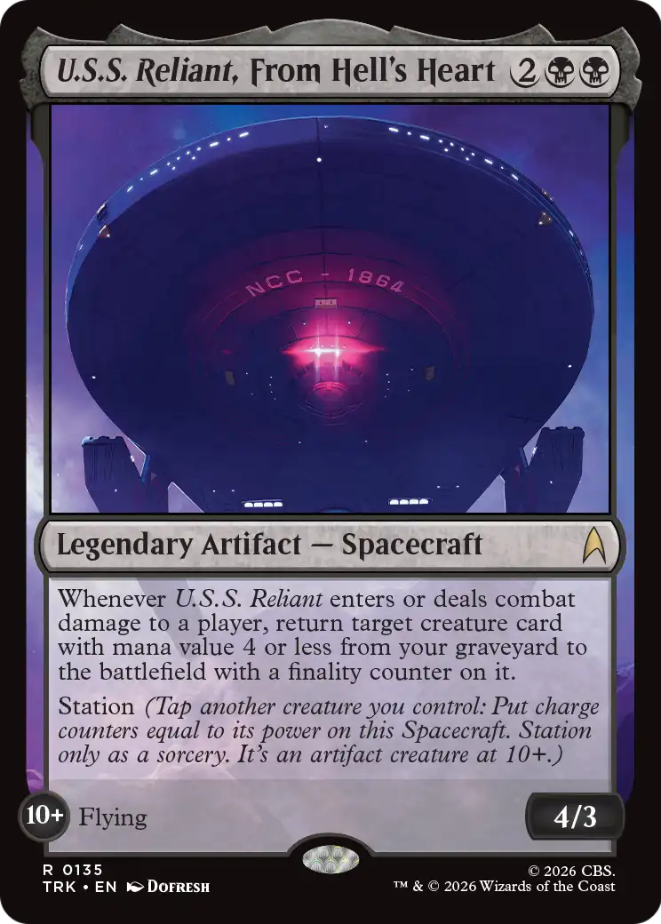 U.S.S. Reliant, From Hell's Heart [Star Trek] | Webway Games