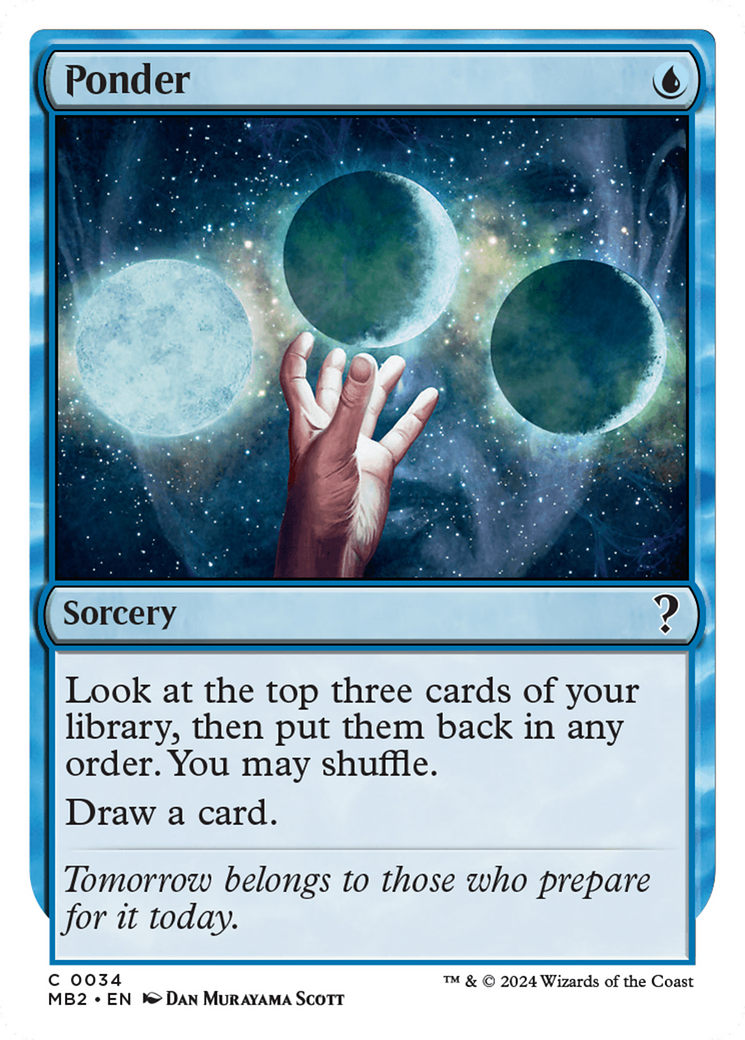 Ponder (White Border) [Mystery Booster 2] | Webway Games