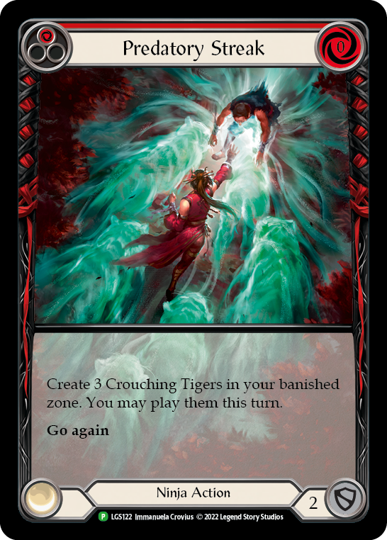 Predatory Streak (Red) [LGS122] (Promo)  Rainbow Foil | Webway Games
