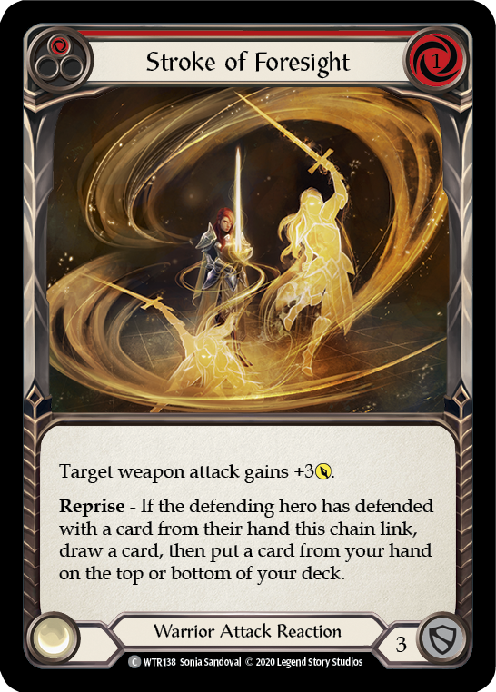 Stroke of Foresight (Red) [U-WTR138] (Welcome to Rathe Unlimited)  Unlimited Rainbow Foil | Webway Games