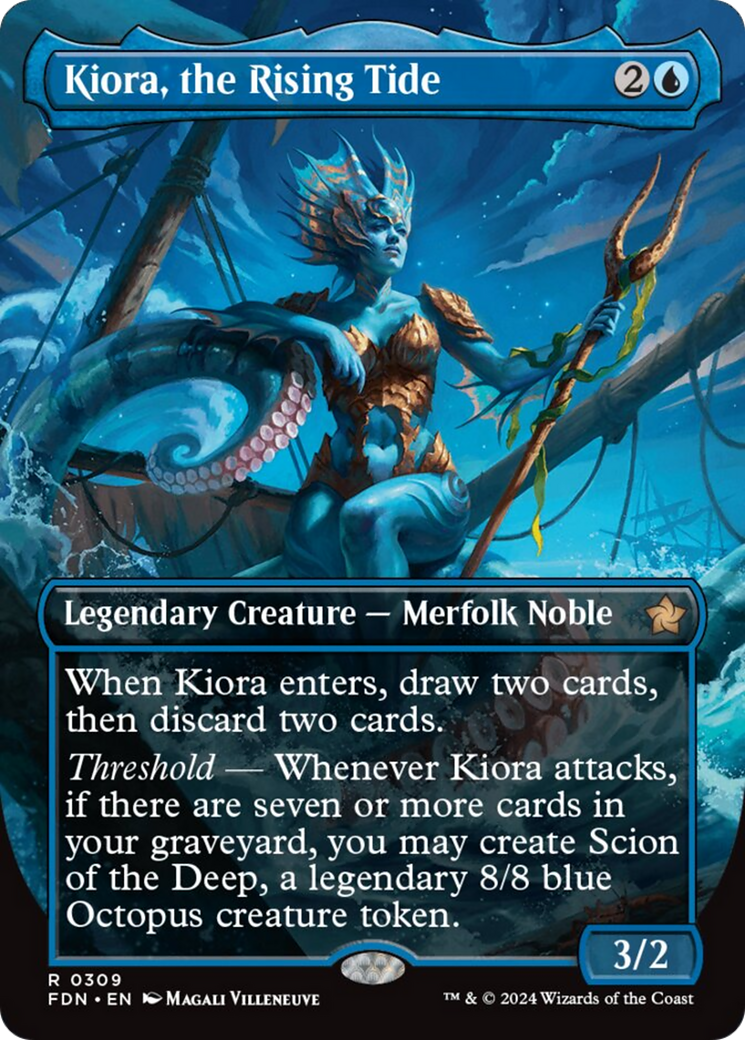 Kiora, the Rising Tide (Borderless) [Foundations] | Webway Games