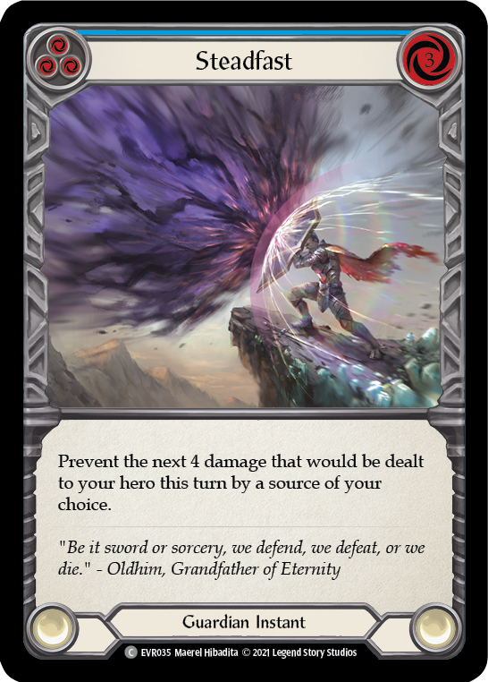 Steadfast (Blue) [EVR035] (Everfest)  1st Edition Rainbow Foil | Webway Games