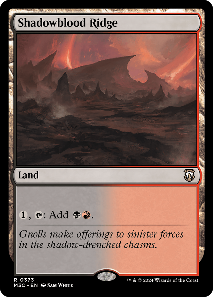 Shadowblood Ridge (Ripple Foil) [Modern Horizons 3 Commander] | Webway Games