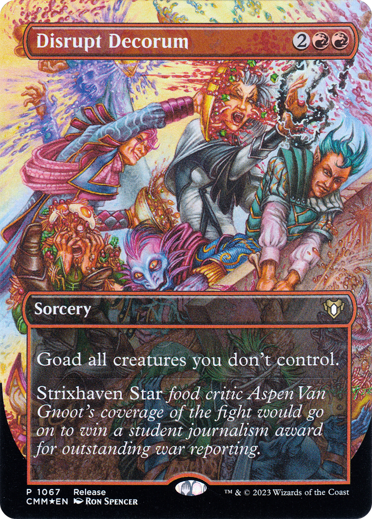 Disrupt Decorum (Borderless Alternate Art) [Commander Masters] | Webway Games