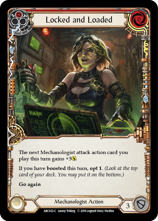 Locked and Loaded (Red) [ARC032-C] (Arcane Rising)  1st Edition Normal | Webway Games