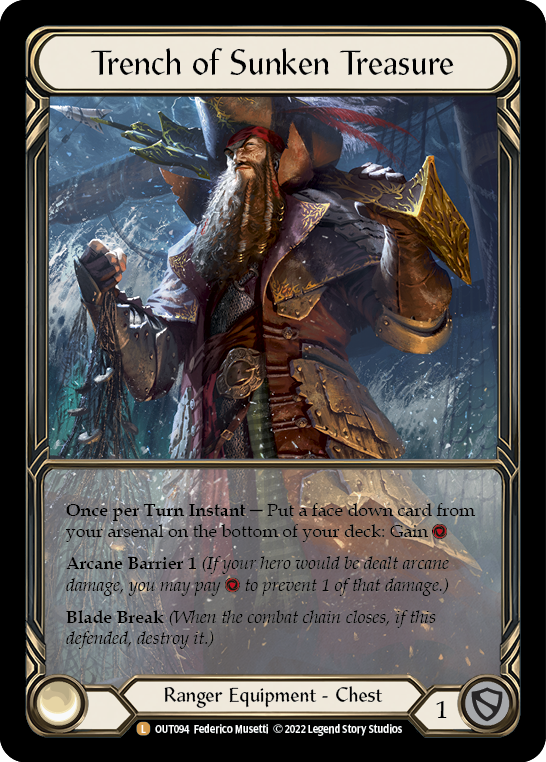 Trench of Sunken Treasure (Extended Art Cold Foil) [OUT094] (Outsiders)  Cold Foil | Webway Games