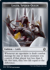 Spider // Lolth, Spider Queen Emblem Double-Sided Token [Dungeons & Dragons: Adventures in the Forgotten Realms Tokens] | Webway Games